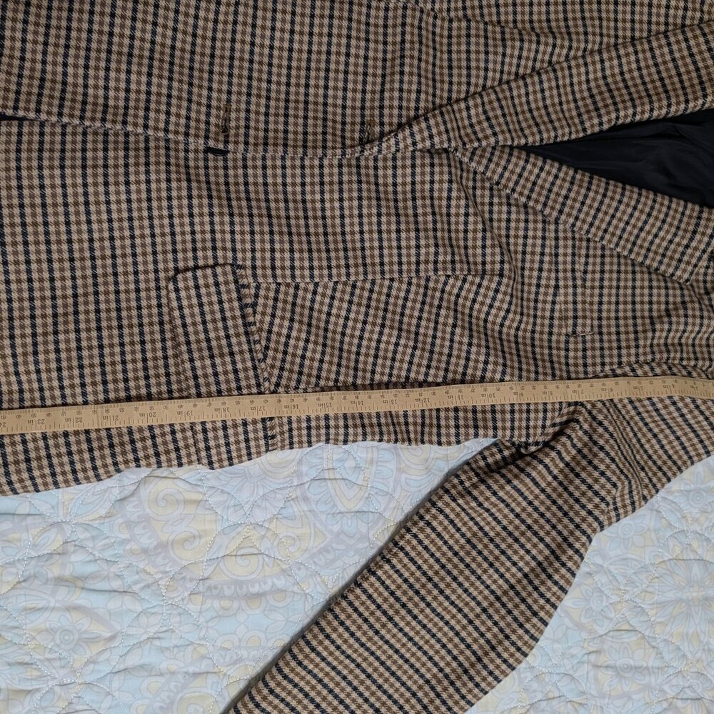 Free Assembly Houndstooth Plaid Blazer Womens Small Oversized Lined Classic - Picture 3 of 14